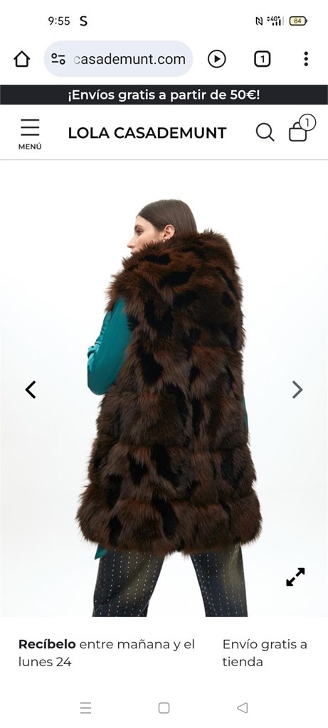 Foto 1 Chaleco pelo estampado print